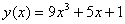 y(x)=9*x^3+5*x+1